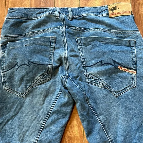 PARASUCO💫Men’s Blue Vintage Straight Leg Front Pocket Jeans - Picture 10 of 12